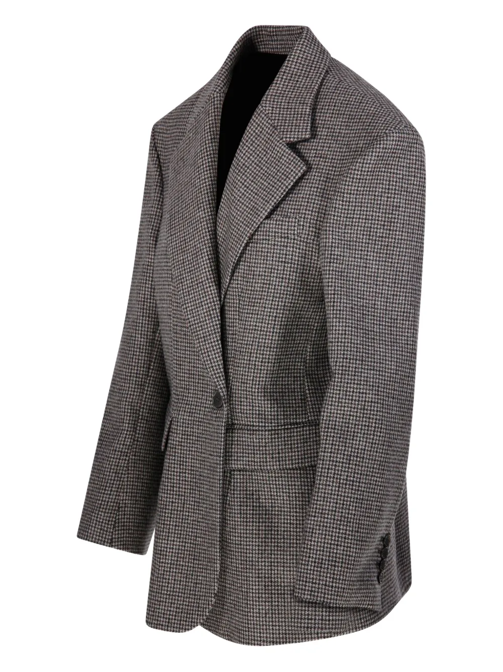 P.A.R.O.S.H. Blazer met pied-de-poule print Bruin