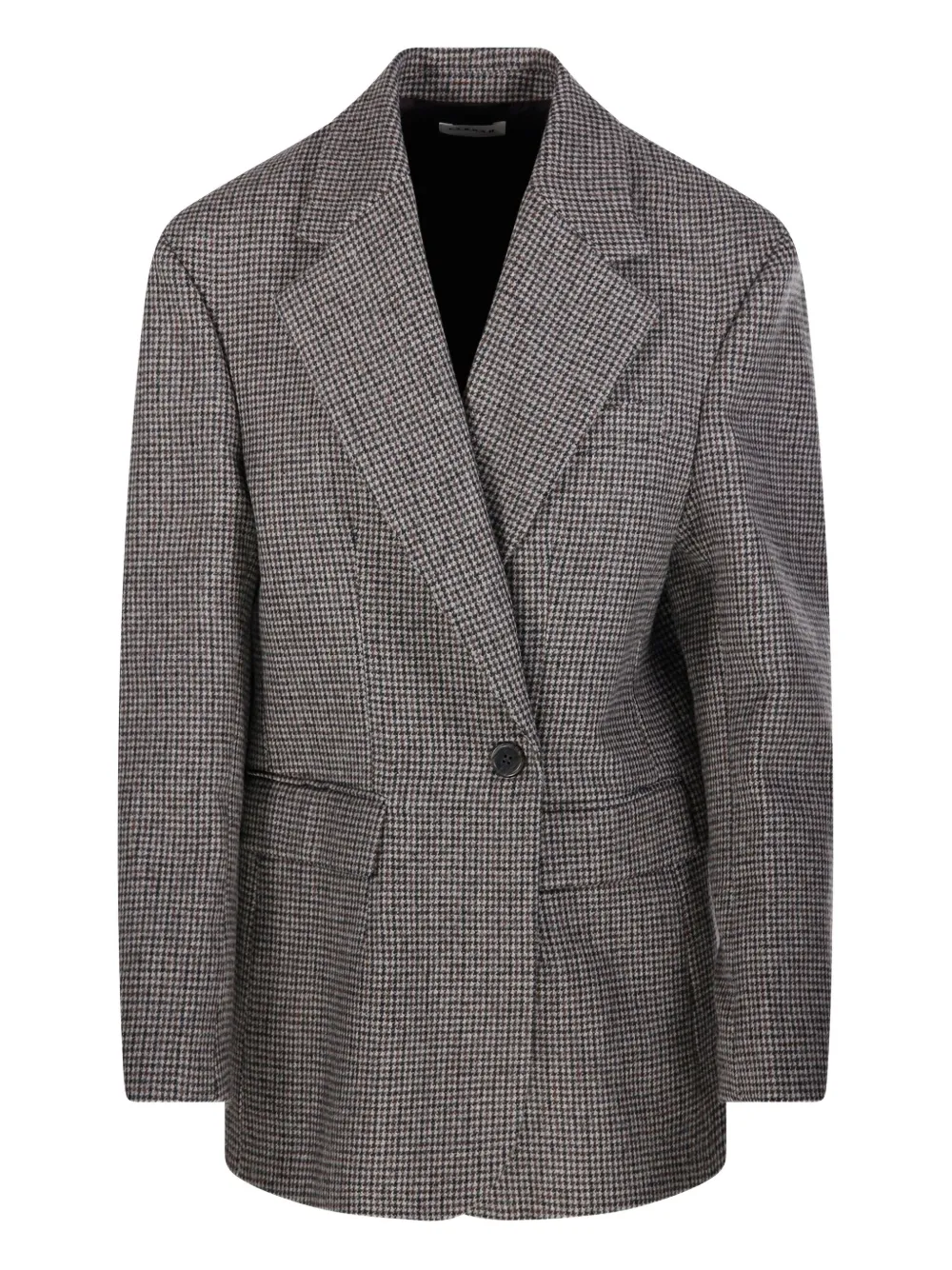 P.A.R.O.S.H. Blazer met pied-de-poule print Bruin
