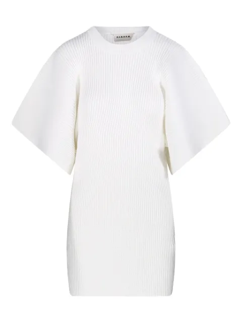 P.A.R.O.S.H. vestido corto de canalé con mangas acampanadas