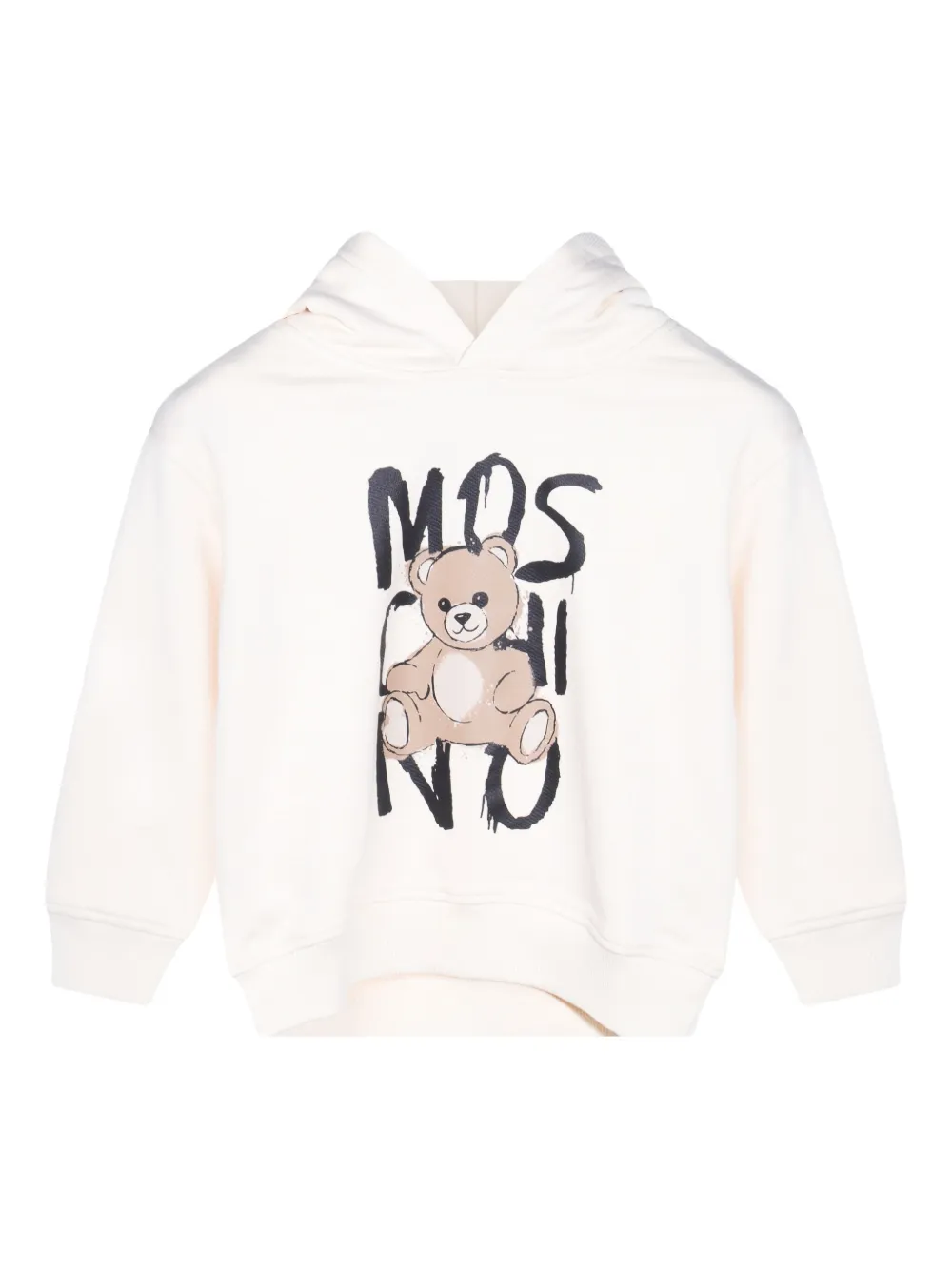 Moschino Kids teddy-print hoodie Wit