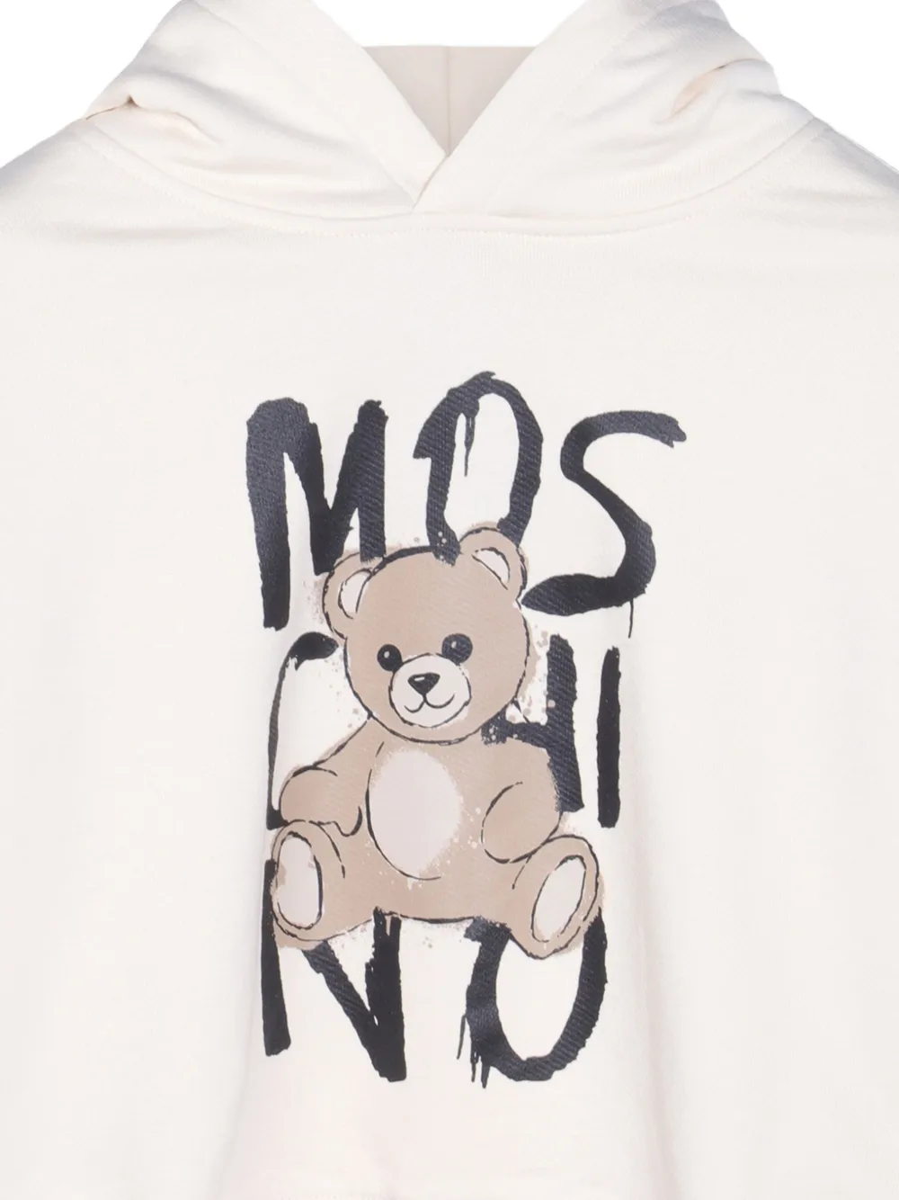 Moschino Kids teddy-print hoodie Wit
