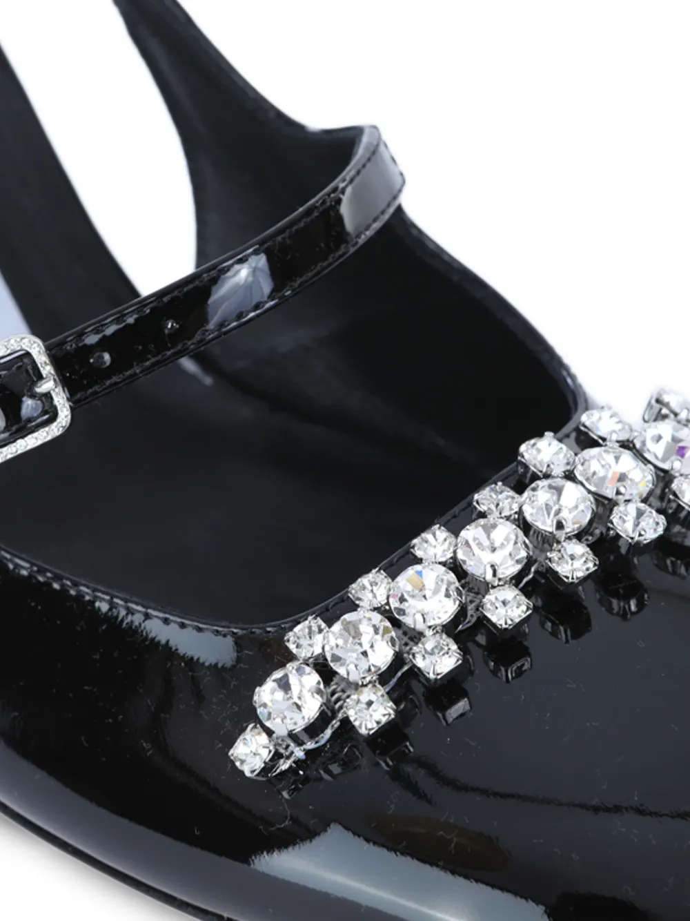 Jimmy Choo 85mm Belinda crystal-embellished slingback pumps Black