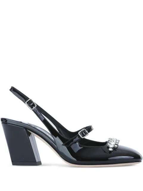 Jimmy Choo 85mm Belinda crystal-embellished slingback pumps