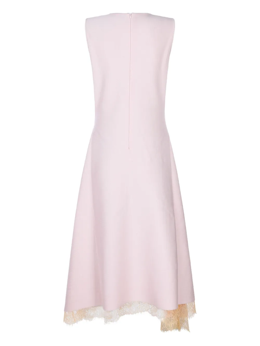 Alexander McQueen lace-trimmed sleeveless midi dress Roze