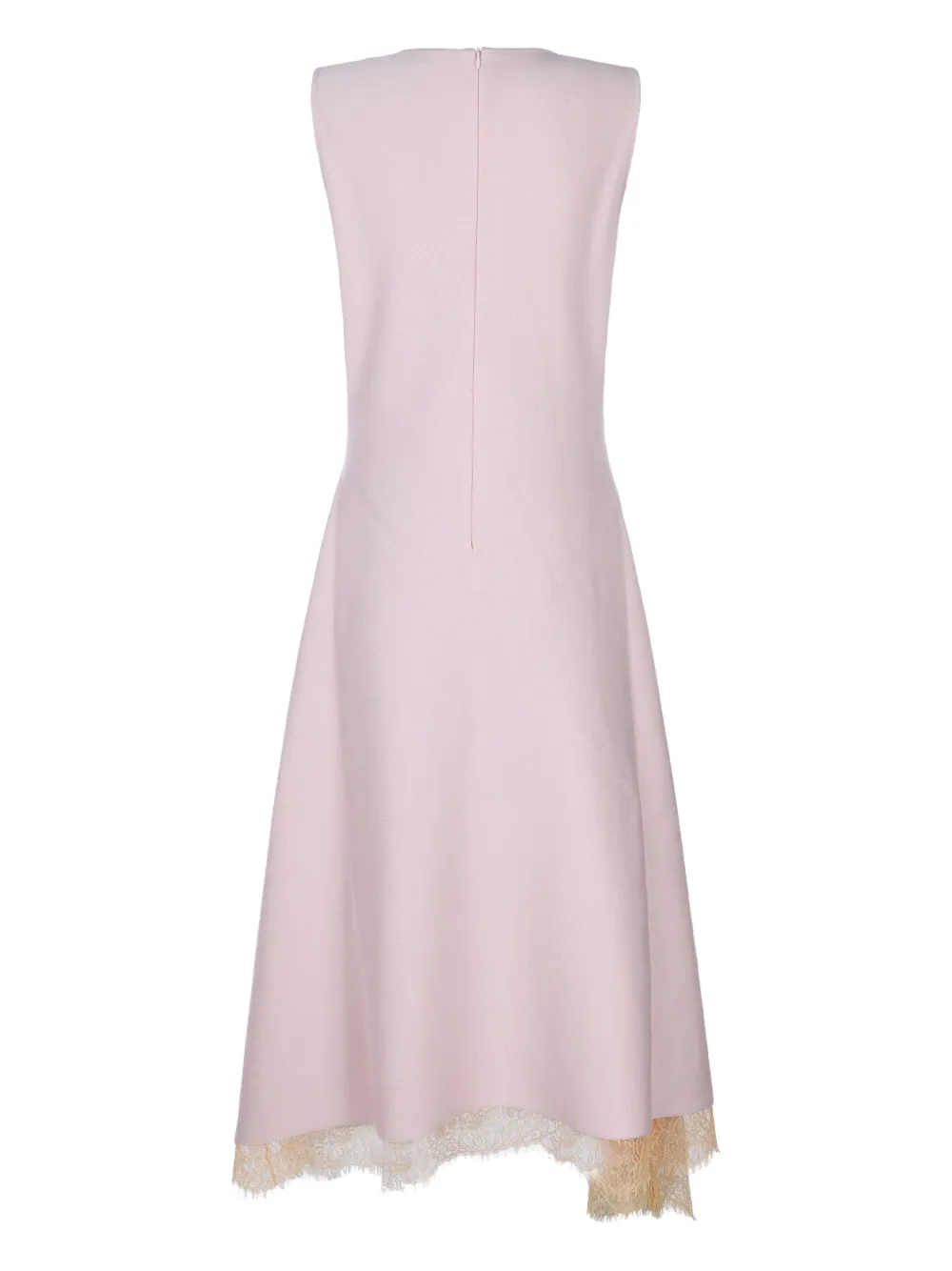 Alexander McQueen lace-trimmed sleeveless midi dress Roze