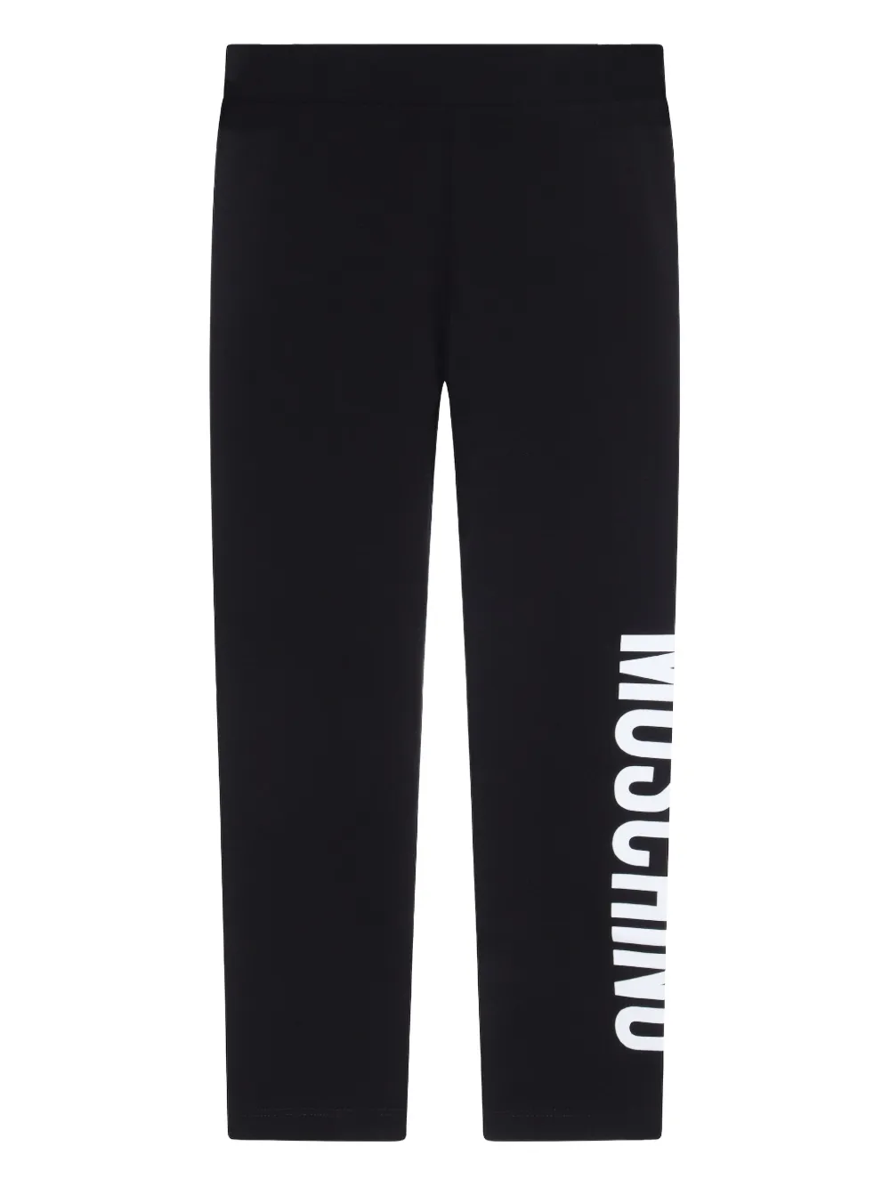Moschino Kids Broek met logoprint Zwart