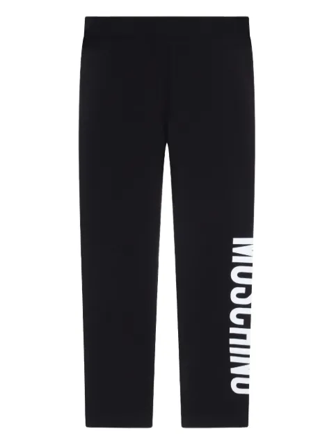 Moschino Kids logo-print cotton trousers