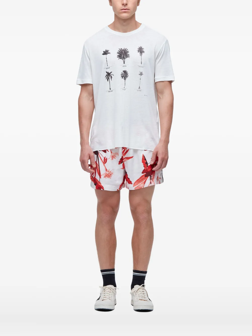 Osklen palm-tree print T-shirt | White | Image 1