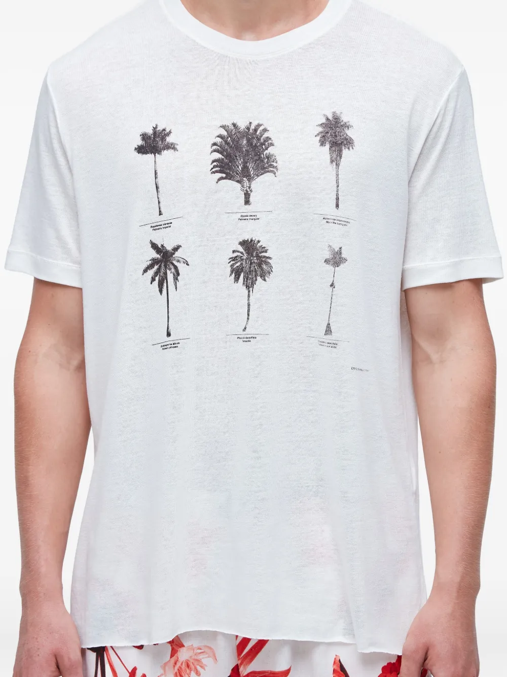 Osklen T-shirt met palmprint Wit