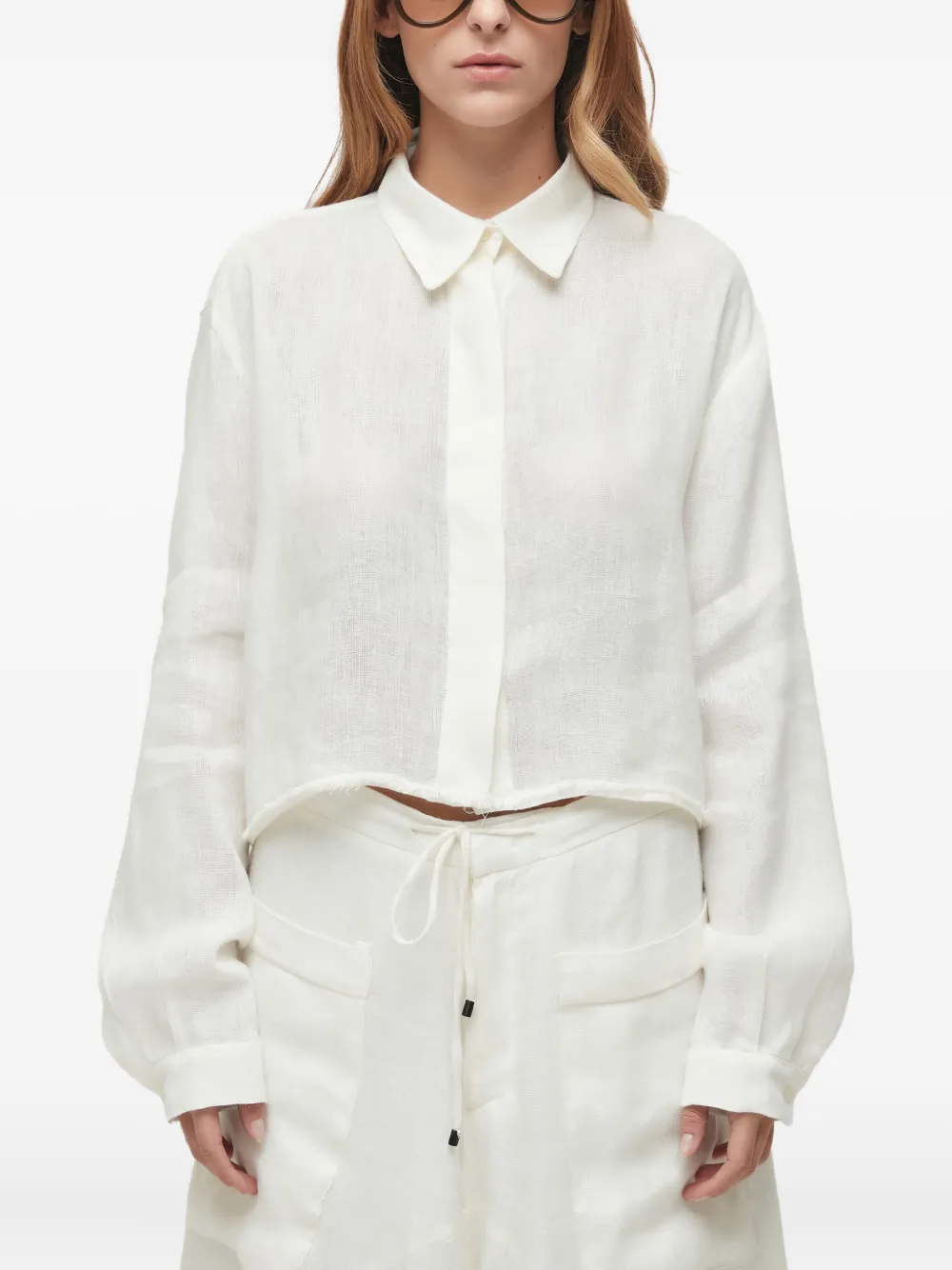Osklen Blouse van linnenblend Wit