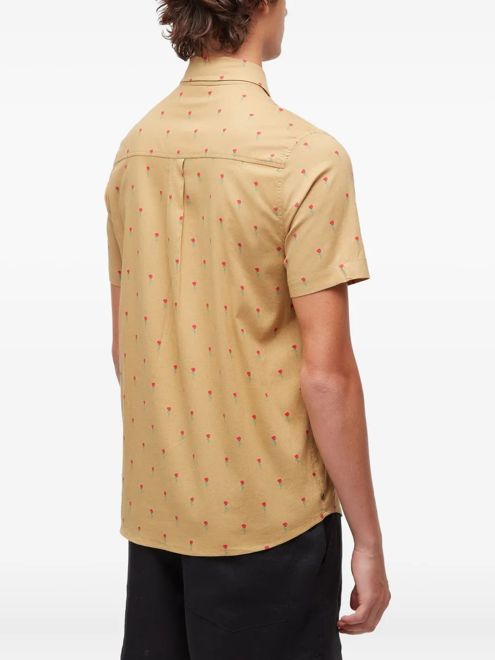 Osklen Rose-print Short-sleeve Shirt In Neutral