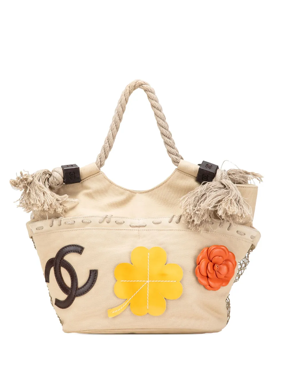 CHANEL Pre-Owned 2003-2004 Canvas Cruise Rope Cabas tote bag - ブラウン CHANEL Pre-Owned 2003-2004 Canvas Cruise Rope Cabas tote bag - ブラウン