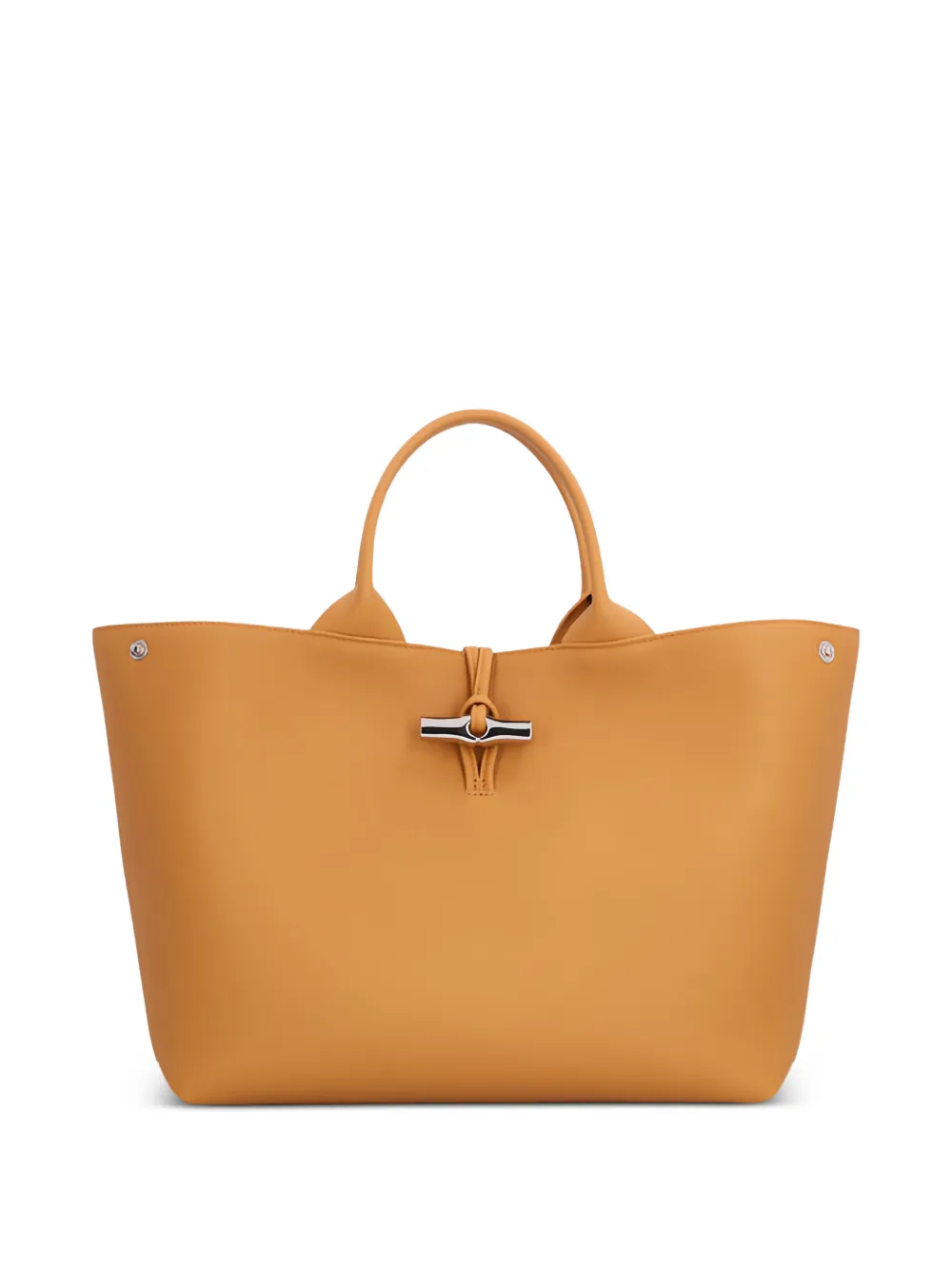 Longchamp L Le Roseau leather tote bag - Marrone