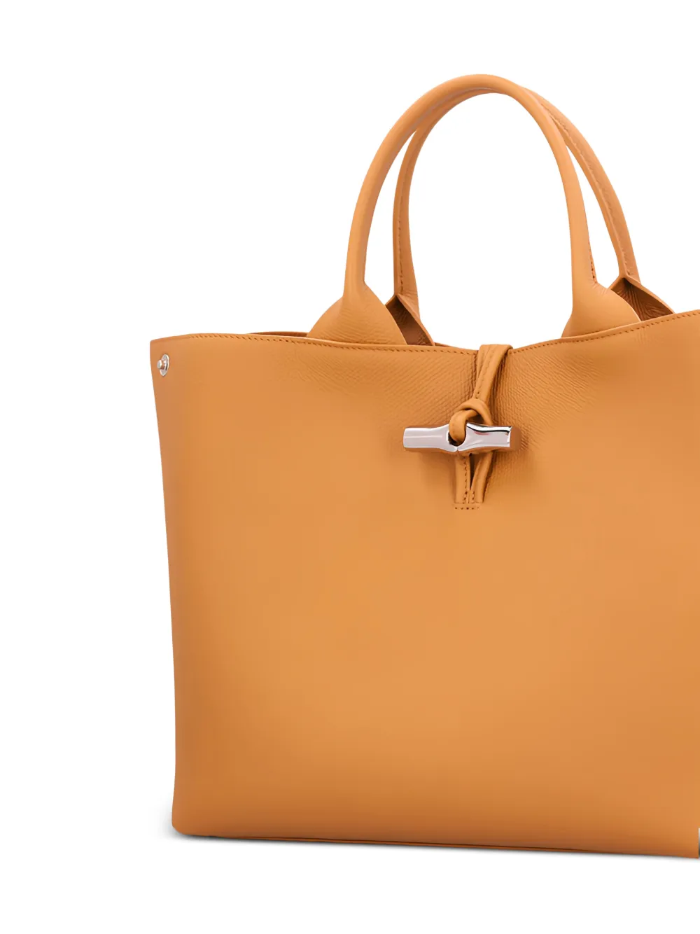 Longchamp L Le Roseau leren shopper Bruin