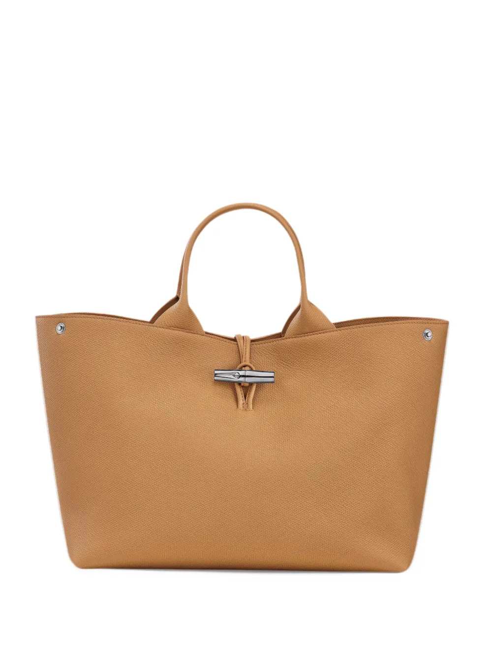 Longchamp L Le Roseau leren shopper Bruin