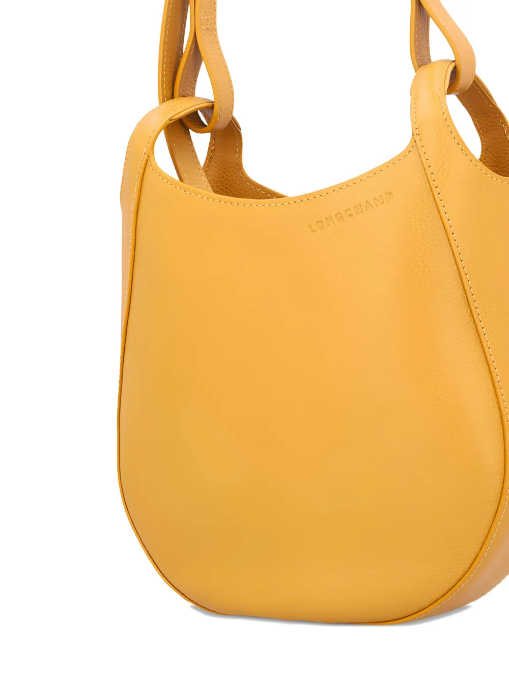 Longchamp Le Foulonné kleine leren schoudertas Bruin
