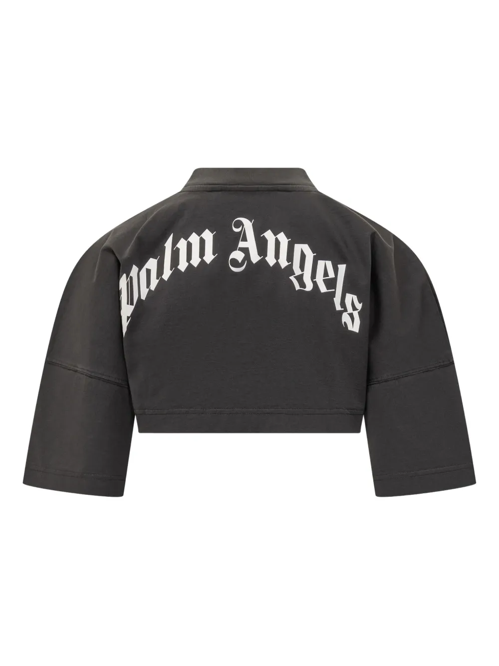 Palm Angels Curved Mini T-shirt In Black