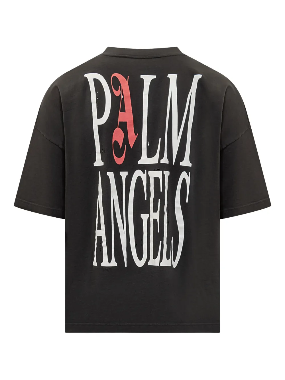 Palm Angels T-shirt met vlammenprint 1084|BLACK MULTICOLOR