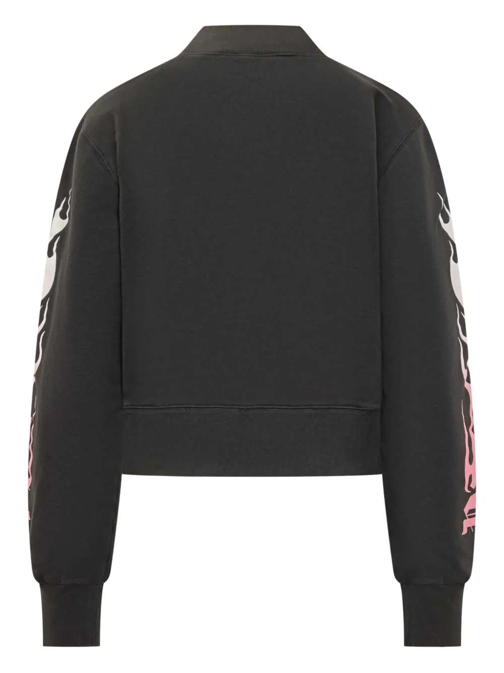 Palm Angels flame-print long-sleeve sweatshirt Zwart