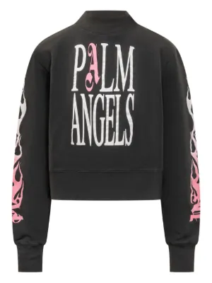 Palm Angels お洒落 ウォッシュド スウェットシャツ Palm Angels ウォッシュド スウェットシャツ | ブルー | FARFETCH JP