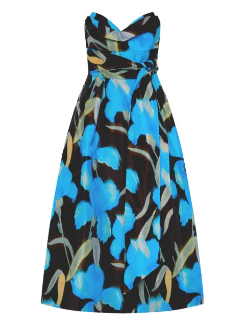 Rebecca Vallance floral-print strapless dress