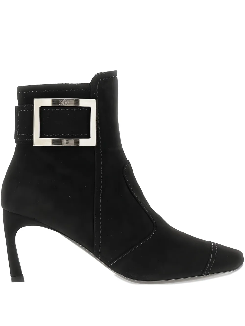 Roger Vivier 70mm Stivaletti buckle-detail suede boots | Image 1