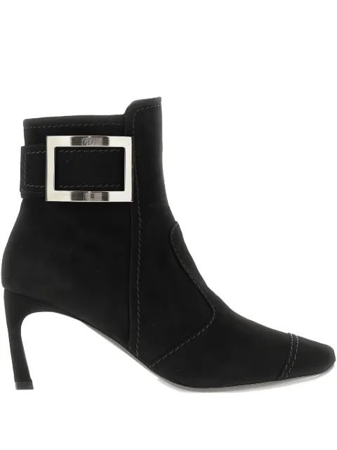 Roger Vivier 70mm Stivaletti buckle-detail suede boots