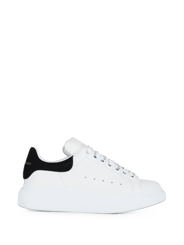 Alexander McQueen Oversized Leather Sneakers in White