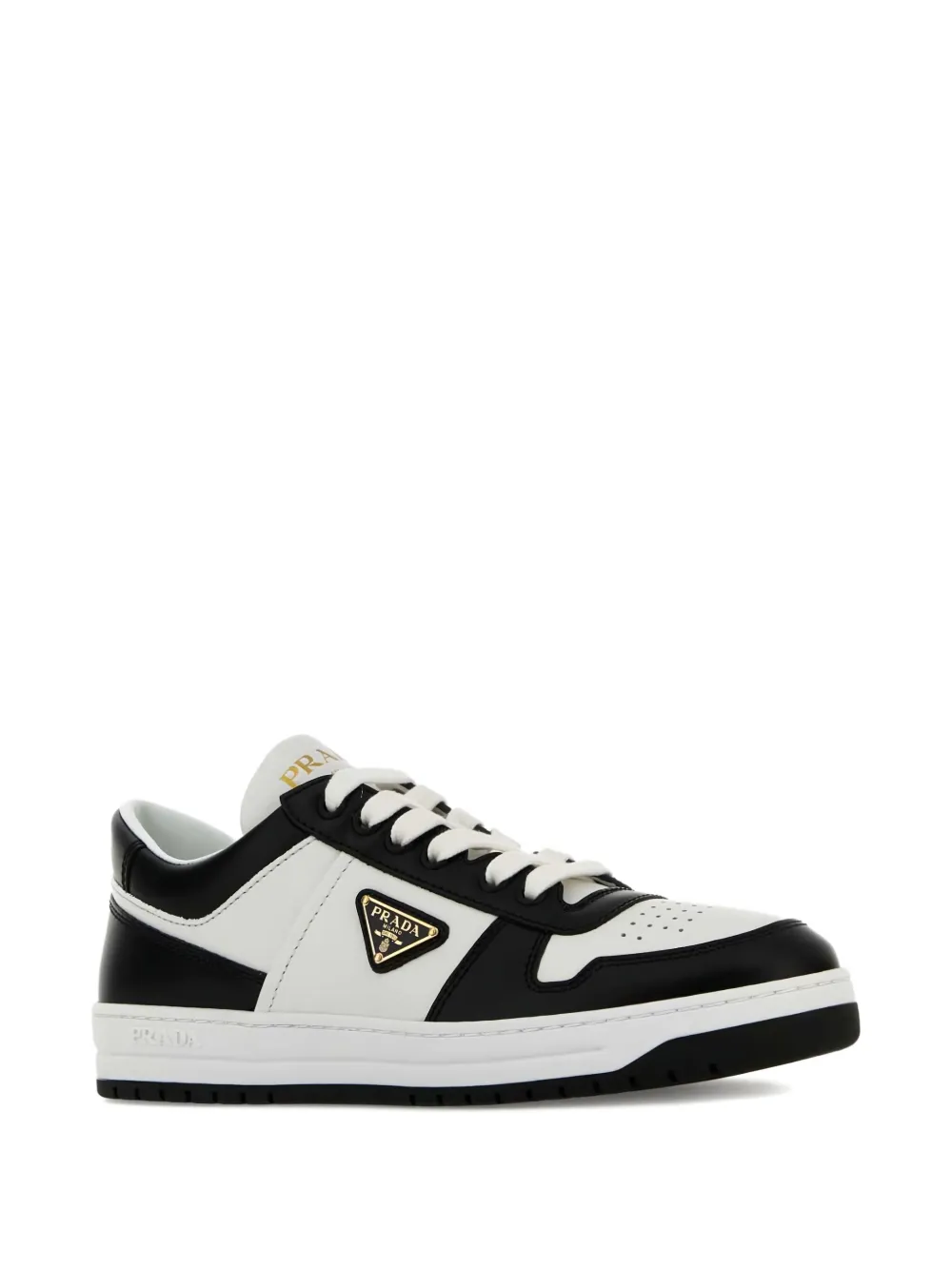 Prada Downtown leren sneakers - Zwart