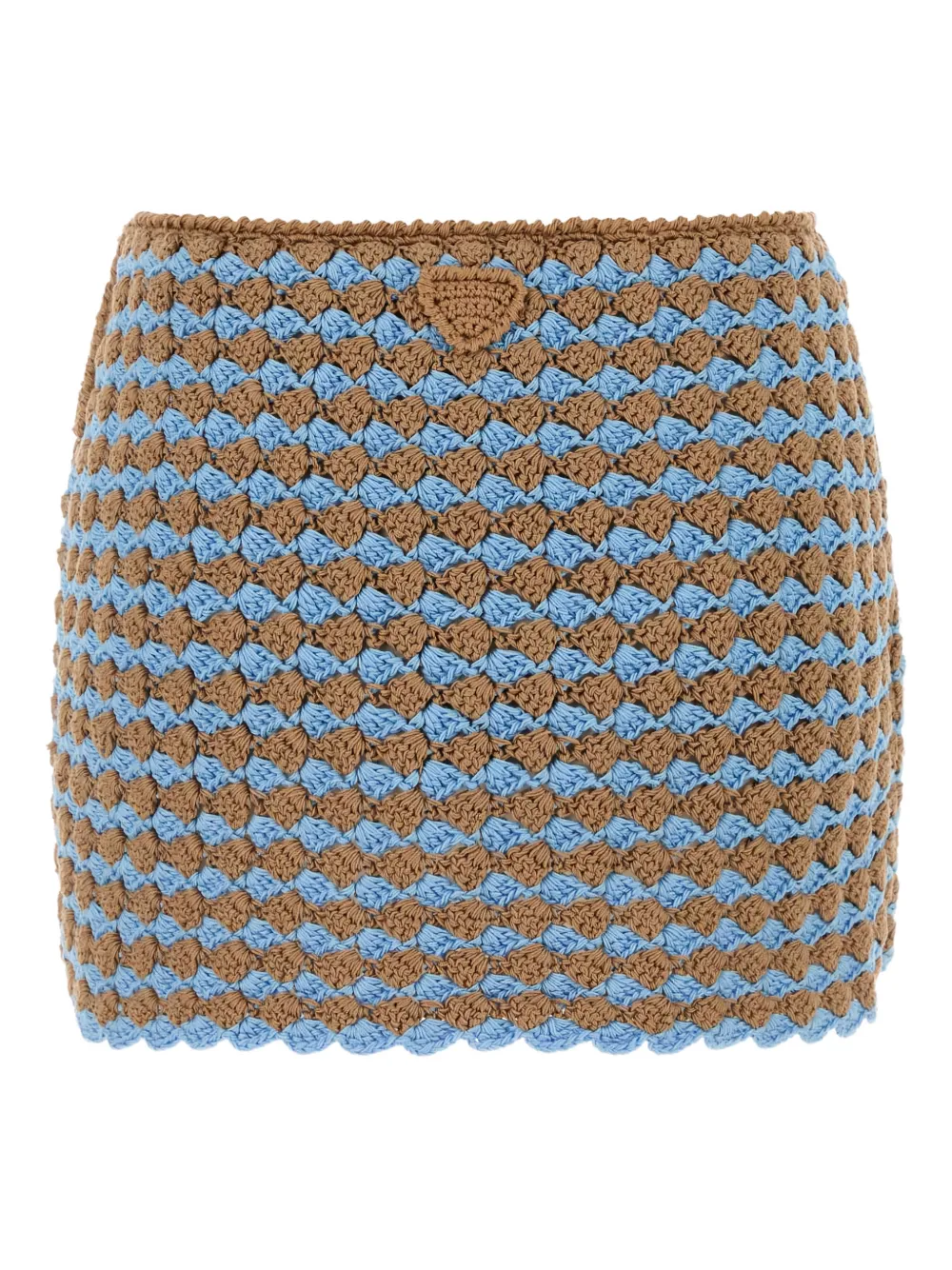 Prada crochet-knit mini skirt - Bruin