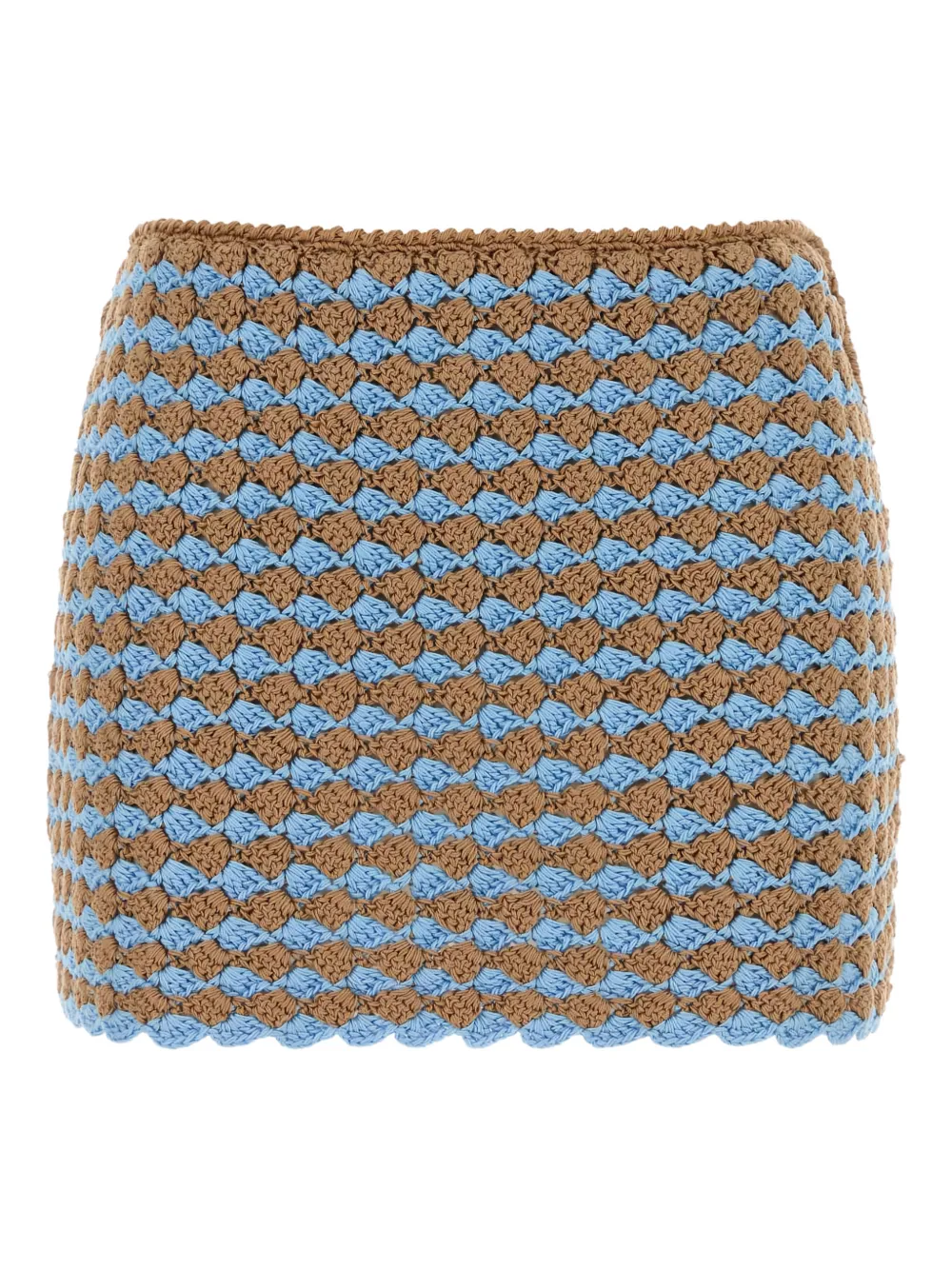 Prada crochet-knit mini skirt - Marrone