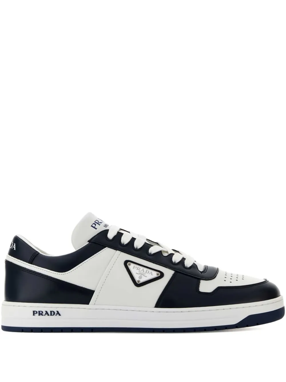 Prada Downtown tweekleurige sneakers Wit