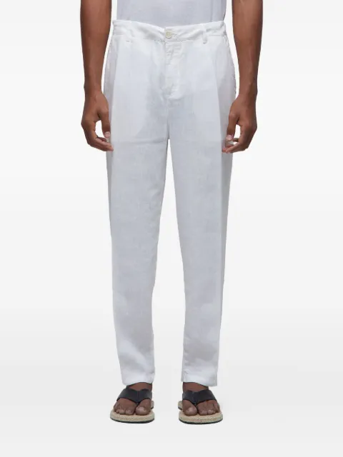 Osklen pleat-detail linen trousers