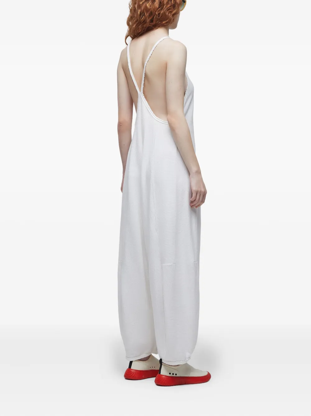 Osklen Naked jumpsuit met open rug Wit
