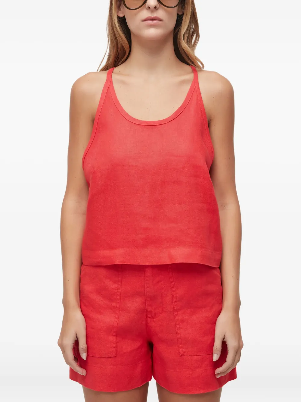 Osklen Linnen top Rood
