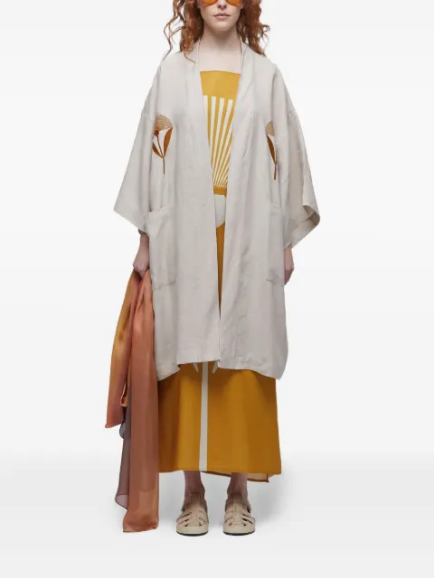 Osklen linen embroidered kaftan dress