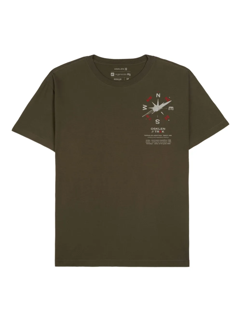 Osklen Compass-print T-shirt | Green | Image 1