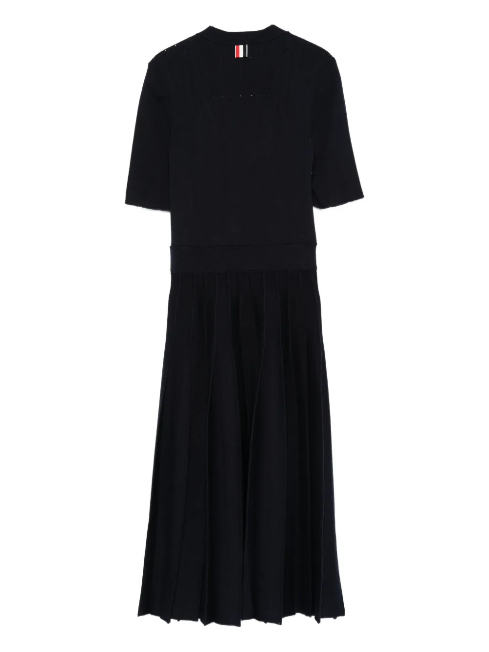 Thom Browne button-pleated maxi dress - Blauw