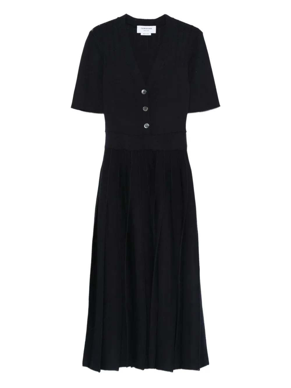 Thom Browne button-pleated maxi dress | Blue | Image 1