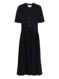 Thom Browne button-pleated maxi dress - Blue