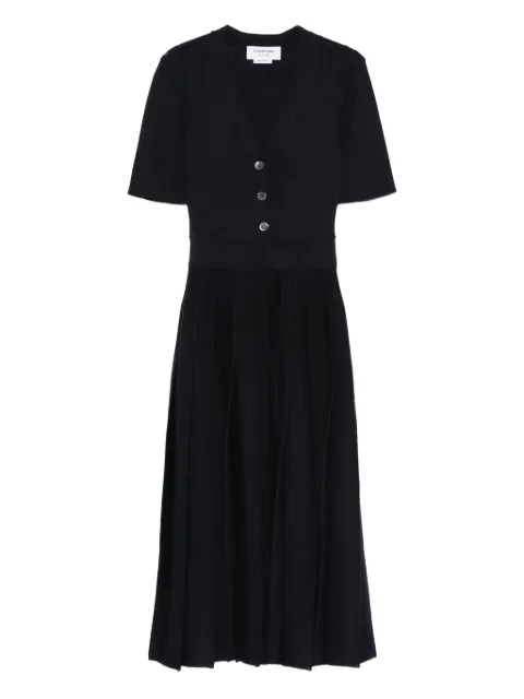 Thom Browne button-pleated maxi dress