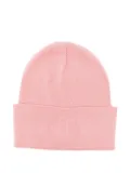 Fiorucci embroidered cotton beanie hat - Pink