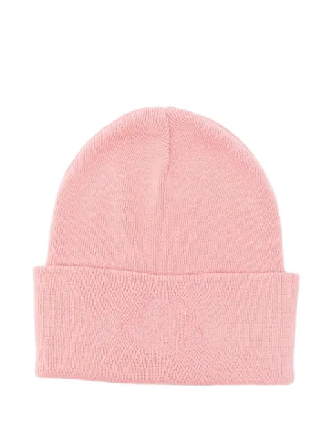 Fiorucci embroidered cotton beanie hat