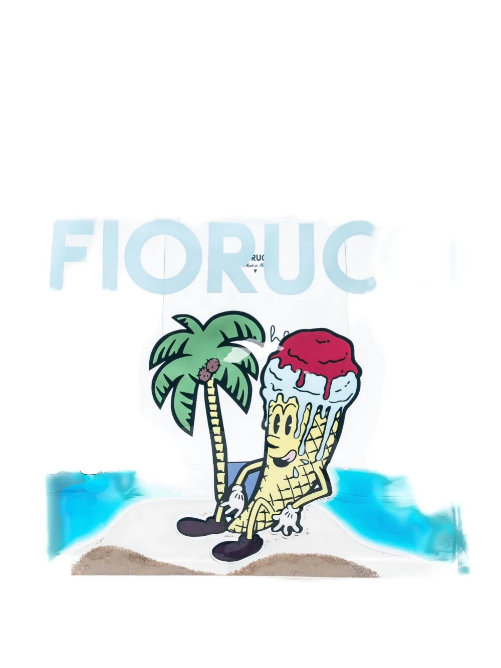 Fiorucci ice-cream graphic tote bag - Toni neutri
