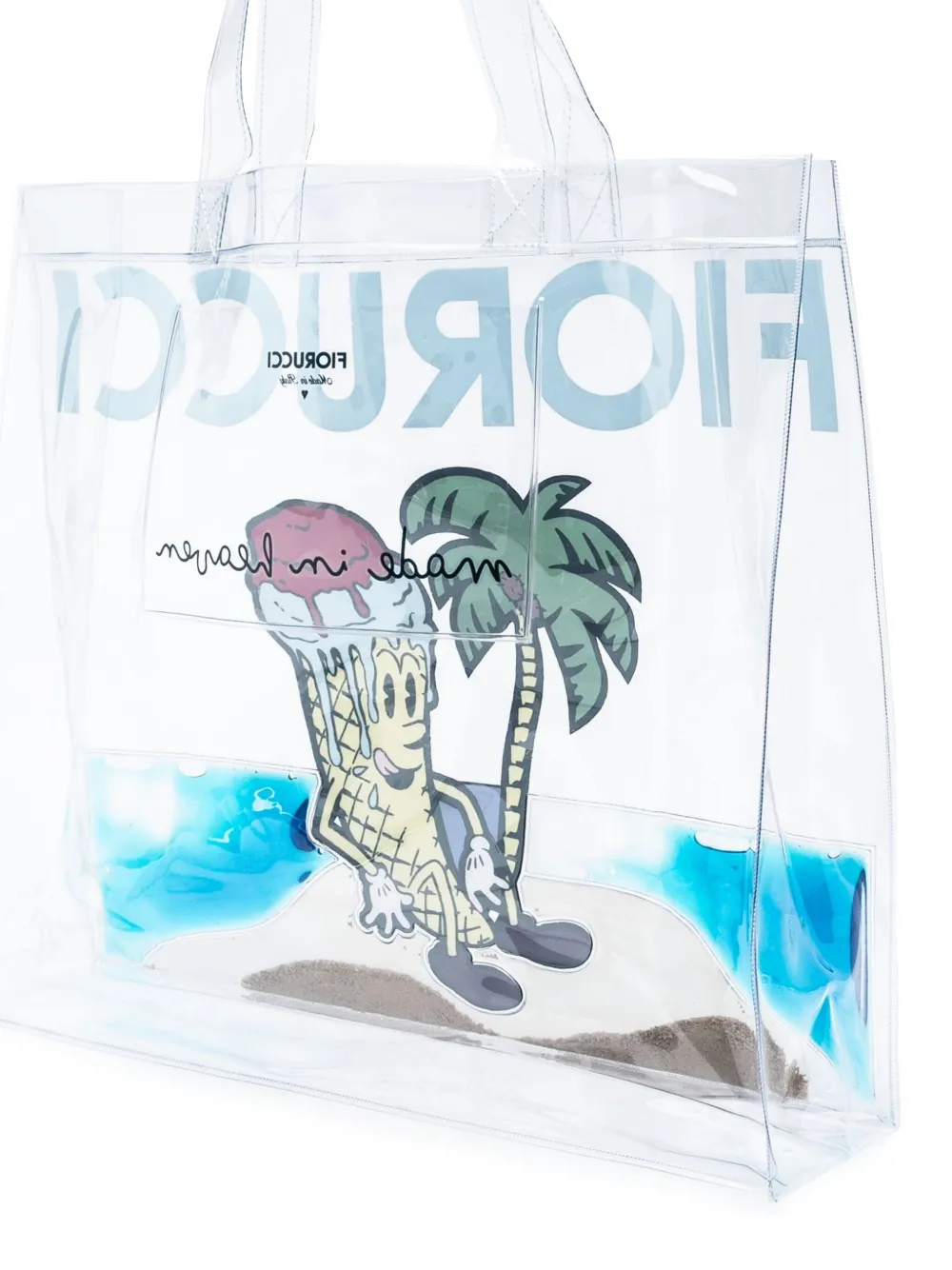 Fiorucci ice-cream graphic tote bag Beige