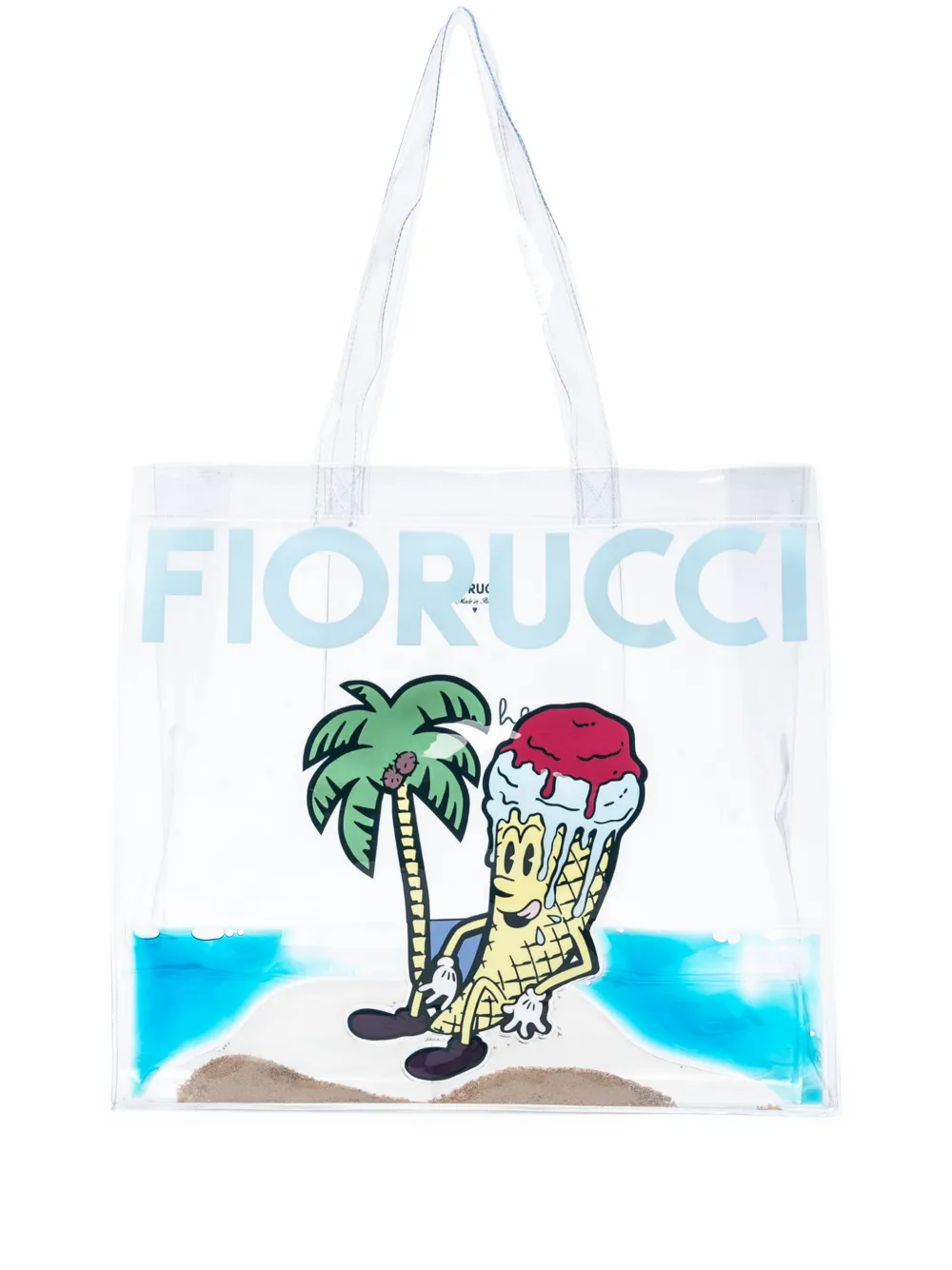 Fiorucci ice-cream graphic tote bag Beige