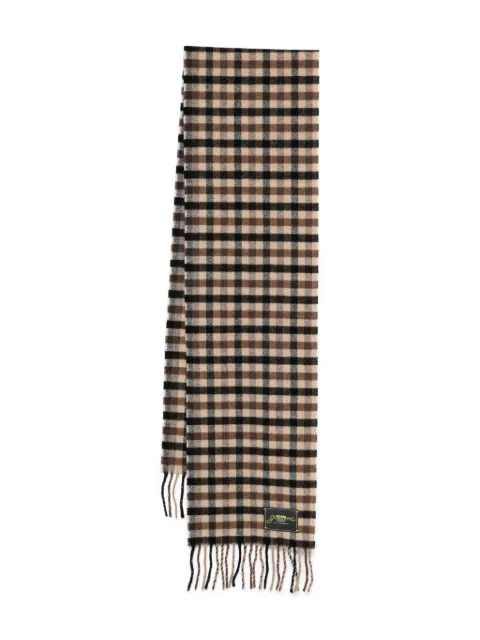 GANNI checked wool scarf