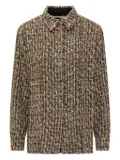 IRO tweed-effect woven shirt - Brown