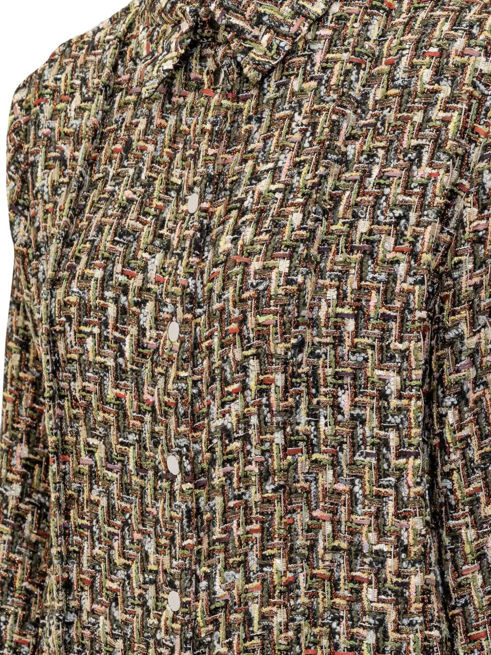 IRO tweed-effect woven shirt Bruin