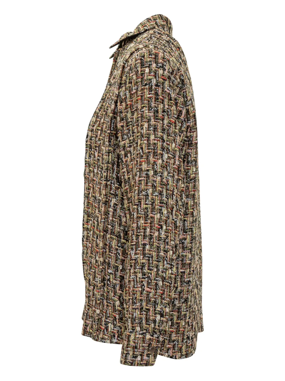 IRO tweed-effect woven shirt Bruin